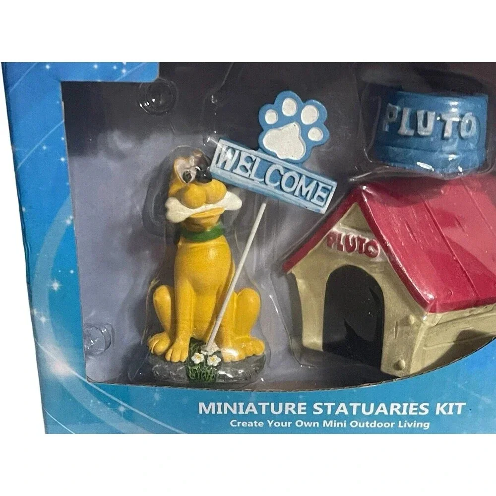 Disney's Mickey Mouse Pluto's Mini Garden Statuette Set,Yard Garden Planter Lawn